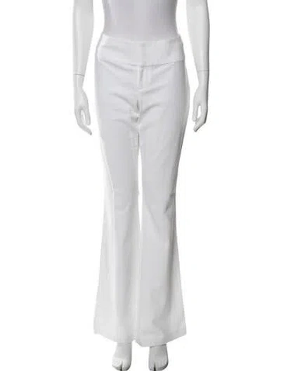 Pre-owned Alice And Olivia Flared Pants In White