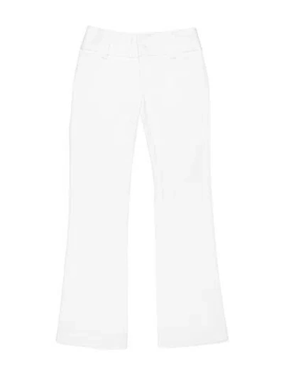 Pre-owned Alice And Olivia Flared Pants In White