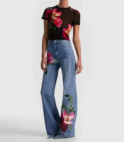 Alice And Olivia Chic Full Length Jean In Blue