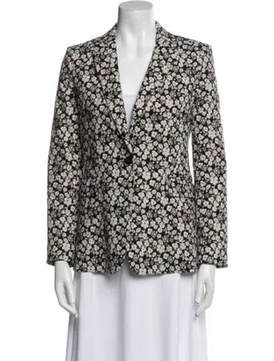 Pre-owned Alice And Olivia Floral Print Blazer In Multi