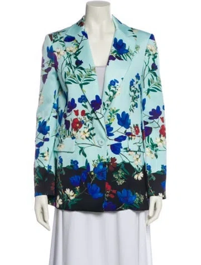 Pre-owned Alice And Olivia Floral Print Blazer In Multi