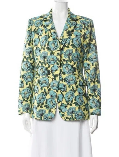 Pre-owned Alice And Olivia Floral Print Blazer In Multi