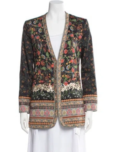 Pre-owned Alice And Olivia Floral Print Blazer In Multi