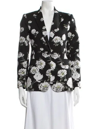 Pre-owned Alice And Olivia Floral Print Blazer In Multi