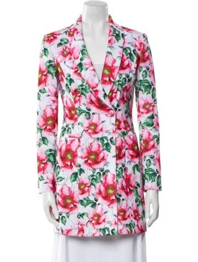 Pre-owned Alice And Olivia Floral Print Blazer W/ Tags In Multi