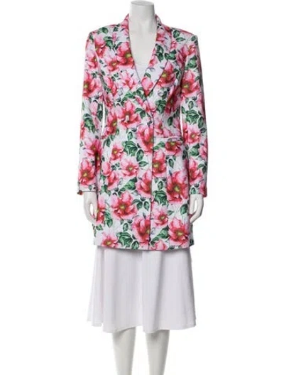 Pre-owned Alice And Olivia Floral Print Blazer W/ Tags In Pink