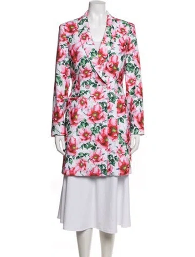 Pre-owned Alice And Olivia Floral Print Coat In Multicolor