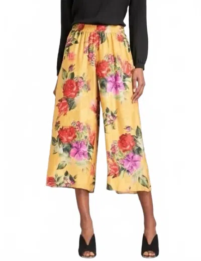 Alice And Olivia Floral Print Cropped Pants In Floral Multi