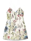 Alice And Olivia Tayla Structured Lantern Mini Dress In White