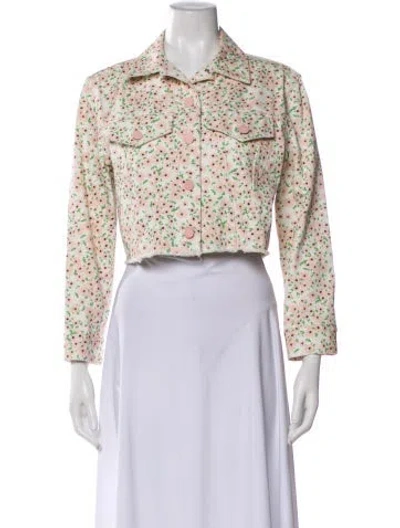 Pre-owned Alice And Olivia Floral Print Evening Jacket In Multi