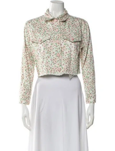 Pre-owned Alice And Olivia Floral Print Evening Jacket W/ Tags In Multi