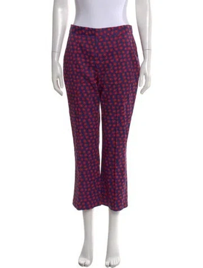 Pre-owned Alice And Olivia Floral Print Flared Pants In Multi