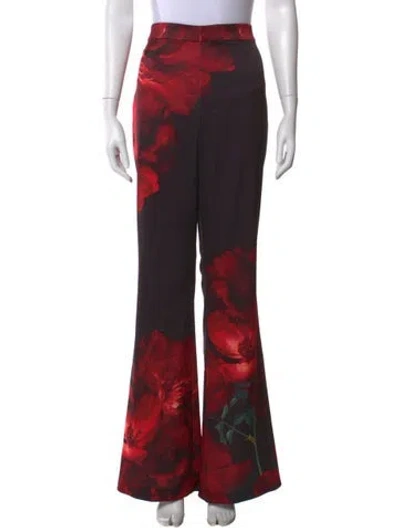 Pre-owned Alice And Olivia Floral Print Flared Pants In Multi