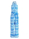 Alice And Olivia Floral-print Halterneck Jumpsuit