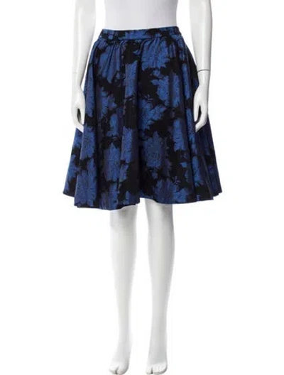 Pre-owned Alice And Olivia Floral Print Knee-length Skirt In Multi