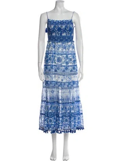 Pre-owned Alice And Olivia Floral Print Midi Length Dress In Multi