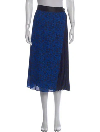 Pre-owned Alice And Olivia Floral Print Midi Length Skirt In Multi