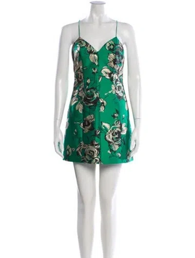 Pre-owned Alice And Olivia Floral Print Mini Dress