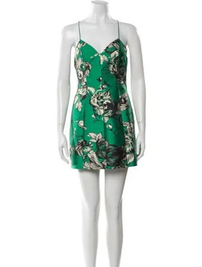 Pre-owned Alice And Olivia Floral Print Mini Dress