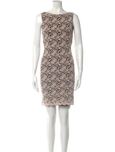 Pre-owned Alice And Olivia Floral Print Mini Dress In Black