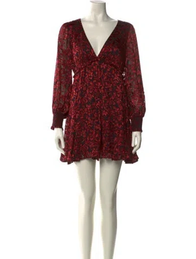 Pre-owned Alice And Olivia Floral Print Mini Dress In Multi