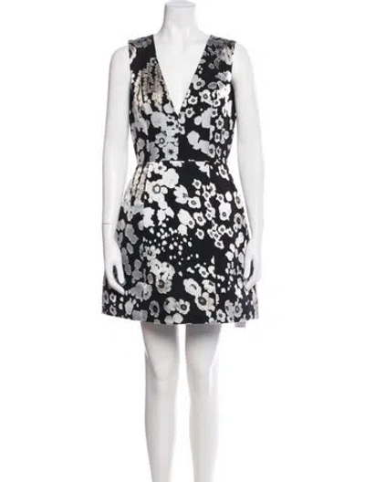 Pre-owned Alice And Olivia Floral Print Mini Dress In Multi