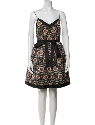 Pre-owned Alice And Olivia Floral Print Mini Dress In Pink