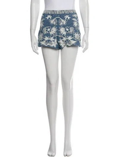 Pre-owned Alice And Olivia Floral Print Mini Shorts In Multi