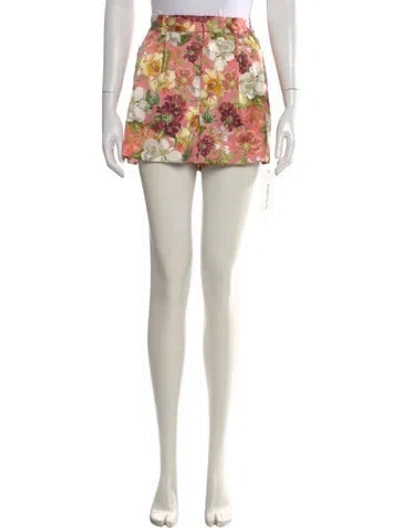 Pre-owned Alice And Olivia Floral Print Mini Shorts In Multi