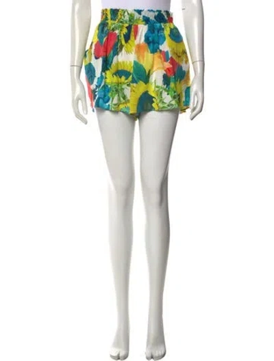 Pre-owned Alice And Olivia Floral Print Mini Shorts In Multi