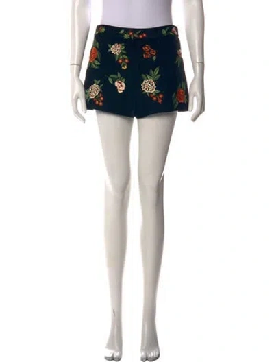 Pre-owned Alice And Olivia Floral Print Mini Shorts In Multicolor