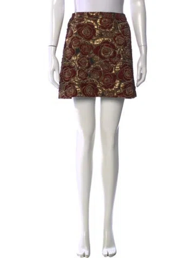 Pre-owned Alice And Olivia Floral Print Mini Skirt