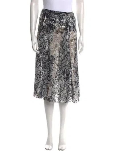 Pre-owned Alice And Olivia Floral Print Mini Skirt In Black
