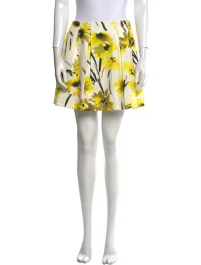 Pre-owned Alice And Olivia Floral Print Mini Skirt In Multi