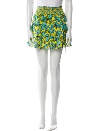 Pre-owned Alice And Olivia Floral Print Mini Skirt In Multi