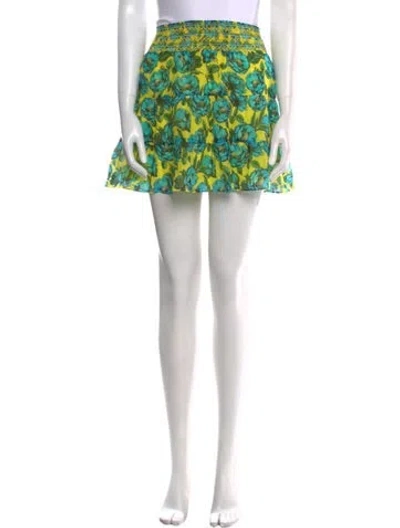 Pre-owned Alice And Olivia Floral Print Mini Skirt In Multi