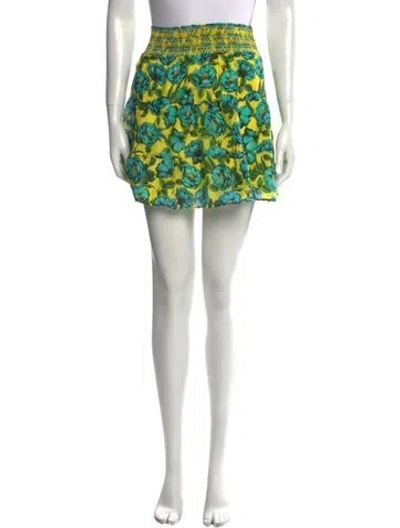 Pre-owned Alice And Olivia Floral Print Mini Skirt In Multi