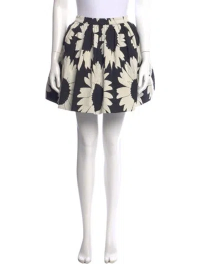 Pre-owned Alice And Olivia Floral Print Mini Skirt In Multi