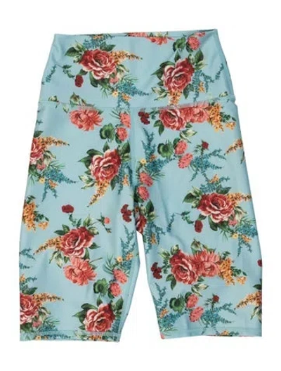 Pre-owned Alice And Olivia Floral Print Pajamas In Blue