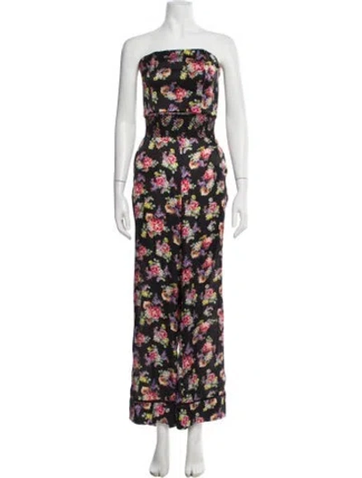 Pre-owned Alice And Olivia Floral Print Ruffle Embellishment Pant Set In Multi