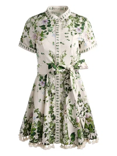 ALICE AND OLIVIA LUCY FLORAL-PRINT MINI DAY DRESS