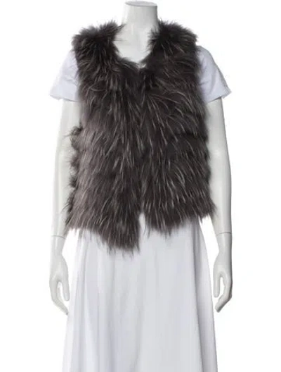Pre-owned Alice And Olivia Fur Faux Fur Jacket W/ Tags In Purple
