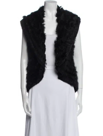Pre-owned Alice And Olivia Fur Fur Jacket In Black