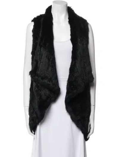 Pre-owned Alice And Olivia Fur Fur Jacket In Black