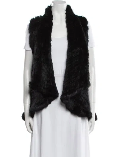 Pre-owned Alice And Olivia Fur Fur Jacket In Black