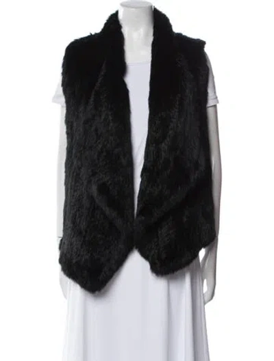 Pre-owned Alice And Olivia Fur Fur Jacket In Black
