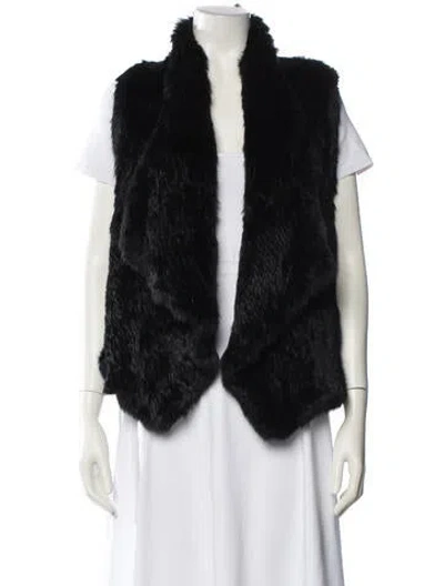 Pre-owned Alice And Olivia Fur Fur Jacket In Black