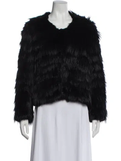 Pre-owned Alice And Olivia Fur Fur Jacket In Black