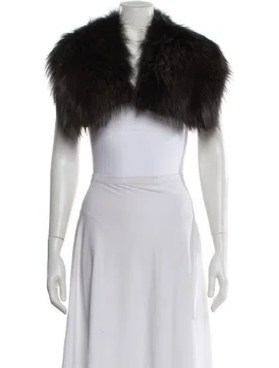 Pre-owned Alice And Olivia Fur Fur Jacket In Black