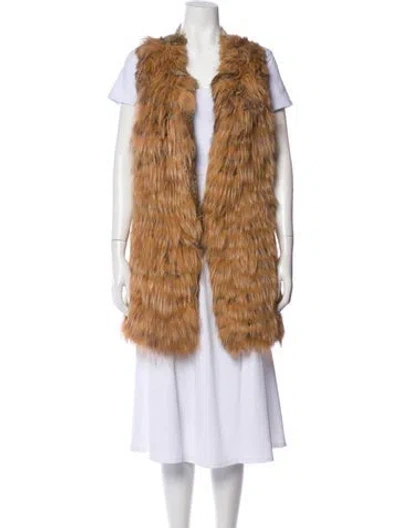 Pre-owned Alice And Olivia Fur Fur Jacket In Brown